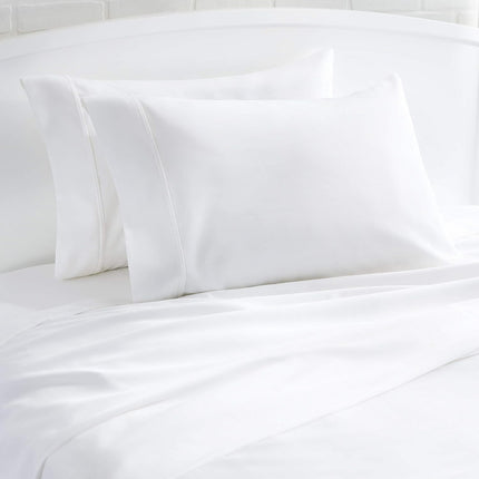 400 Thread Count Cotton Pillowcases, Standard, 30" L X 20" W, White - Set of 2, Pillows Not Included
