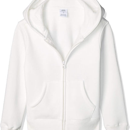 Girls and Toddlers' Fleece Zip-Up Hooded Sweatshirt with Lined Hood and Rib Knit Detail