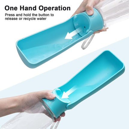 Portable Dog Small Animals Water Bottle for Walking 19 OZ or 12 OZ Pet Water Bottles for Puppy Medium Large Dogs Little Animals Water Dispenser Dog Small Animals Water Bowl