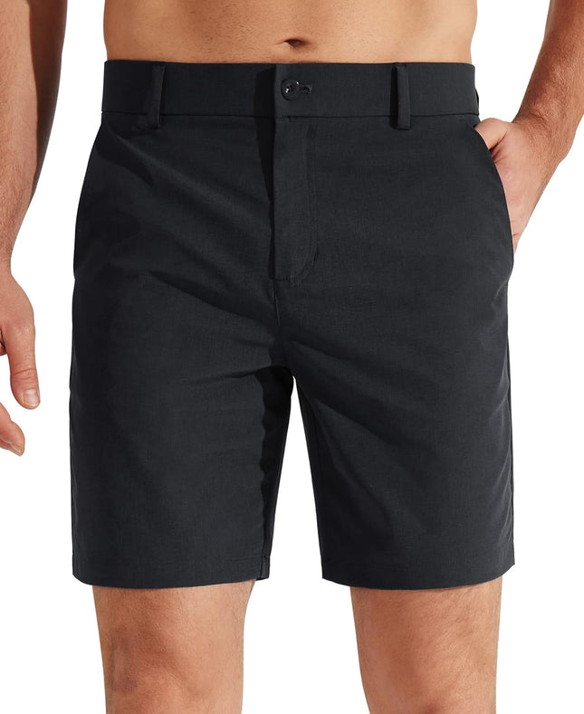 Mens Golf Shorts 7"/9" Work Dress Shorts Casual Flat Front Hybrid Short Lightweight Quick Dry Water Resistant
