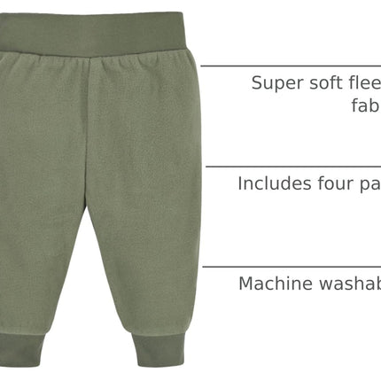 Baby Boys 4-Pack Microfleece Sweatpants