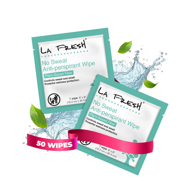 Travel Lite Antiperspirant & Body Wipes for Sweat & Odor Control | 50 Individually Wrapped Deodorant Wipes with Aluminum Chlorohydrate Formula, Compostable, Travel Gym Essential for Men, Women