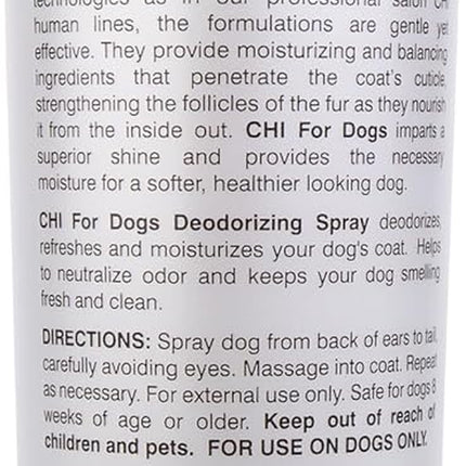 for Dogs Deodorizing Spray for Dogs and Puppies, Dog Grooming Spray to Help Refresh Coats and Reduce Odors between Baths While Moisturizing Fur, Unscented, 8 Fl Oz