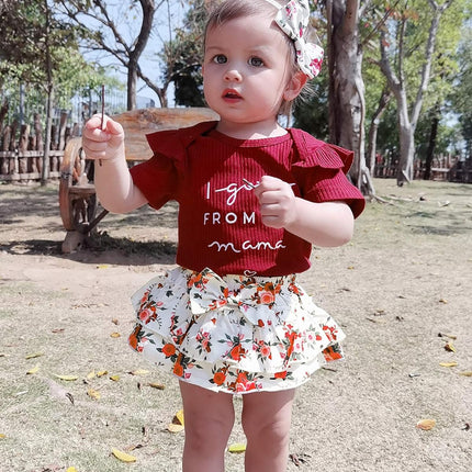 Newborn Infant Baby Girl Clothes Romper Shorts Set Floral Summer Outfits Cute Baby Clothes Girl