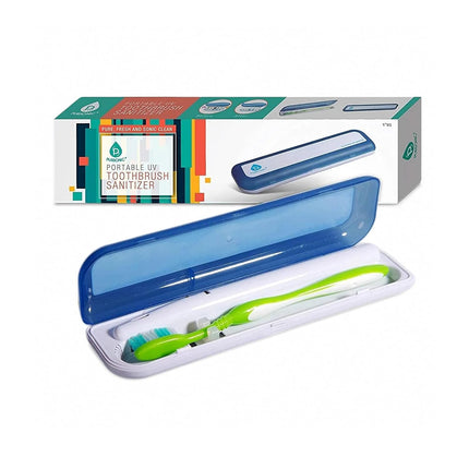 Portable UV Toothbrush Sanitizer Case - Travel Toothbrush Sanitizer and Holder - for Electric and Manual Brush Heads with UV Light & Auto Shut off Timer
