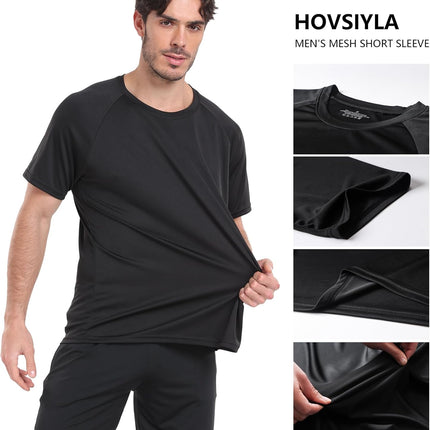 1/5 Pack Running Shirts Men Sport Tops Dry Fit Gym Wicking Athletic T Shirts Breathable Cool Workout Shirts