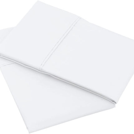 400 Thread Count Cotton Pillowcases, Standard, 30" L X 20" W, White - Set of 2, Pillows Not Included