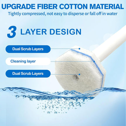 Disposable Toilet Brush Cleaning System, with 20 Pcs Brush Bowl for Clorox