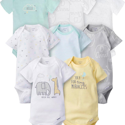 Unisex-Baby 8-Pack Short Sleeve Onesies Bodysuits