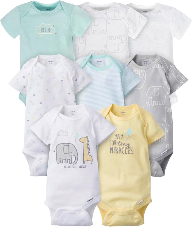 Baby Boys & Girls 8-Pack Short Sleeve Onesies Bodysuits