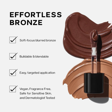 Dew Bronze - Hydrating Liquid Bronzer Stick for a Sun Kissed Glow - Liquid Contour Stick Infused with Nourishing Skin Care Ingredients - Sculpted Face Makeup Essential - Salt (0.4 Oz)