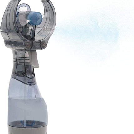 Deluxe Handheld Battery Powered Water Misting Fan (Grey)