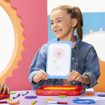 Jr. — Jumbo Sized Gears Classic Retro Toy for Spiral Drawing Art Design Toy Kit for Smaller Hands — for Kids Ages 3 and Up