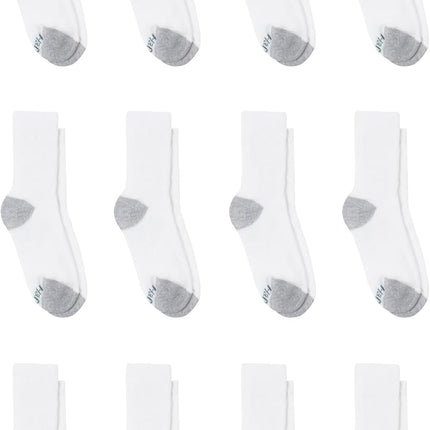 Boys' Socks Pack, Double Tough Moisture Wicking Ankle, Crew, No Show Socks, 12 & 14 Pair Packs