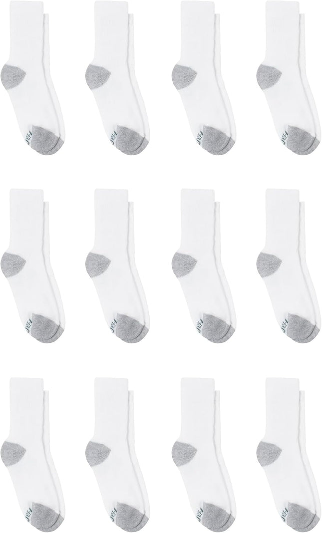 Boys' Socks Pack, Double Tough Moisture Wicking Ankle, Crew, No Show Socks, 12 & 14 Pair Packs