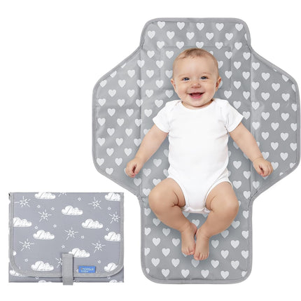 Baby Portable Changing Pad Travel - Waterproof Compact Diaper Changing Mat - Lightweight & Foldable Baby Diaper Changer, Newborn Shower Gifts