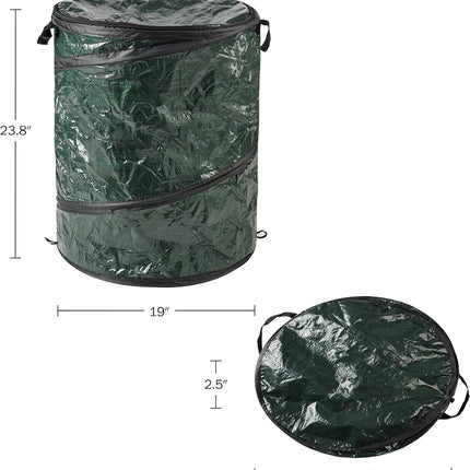 29.5-Gallon Pop up Outdoor Garbage Can - Collapsible Trash Can for Parties, Yard Waste, or Laundry - Camping Accessories by