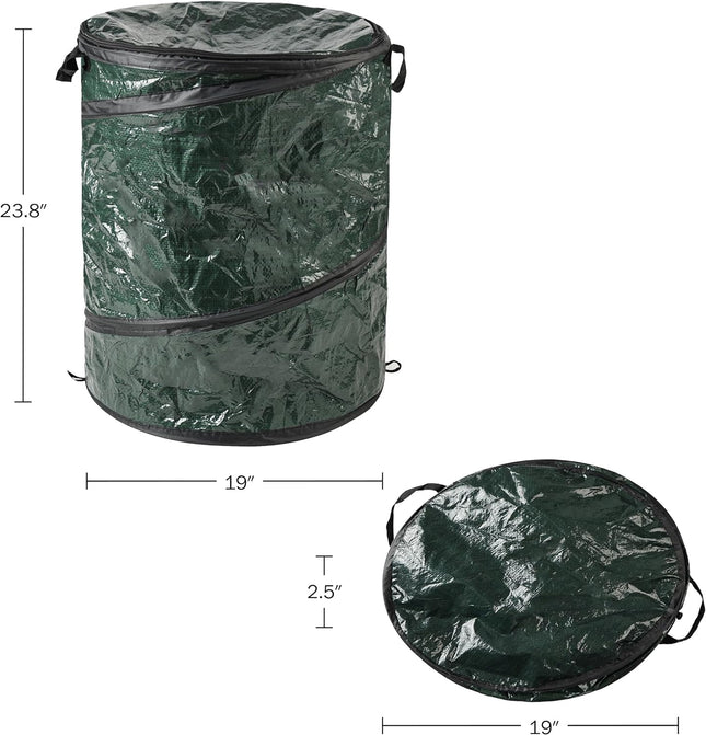 29.5-Gallon Pop up Outdoor Garbage Can - Collapsible Trash Can for Parties, Yard Waste, or Laundry - Camping Accessories by