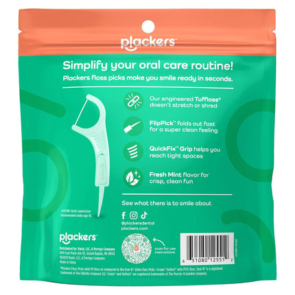 ® Micro Line® Floss Picks - Intense Mint, Floss Fiber Made without PTFE, 300 Count