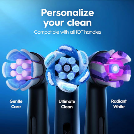 Rechargeable Electric Toothbrush, Io3 Limited Deep Clean, 3 Cleaning Modes, Visual Pressure Sensor to Protect Gums, 2 Brush Heads, Travel Case, White