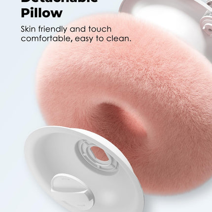 Tablet Stand Pillow, Compatible with 4.7"-13" Phone/Tablet, Ipad, Iphone, Samsung, Google, Kindle, 360°Adjustable Phone Holder for Bed with Soft Plush Fabric, and Detachable Bowl, Pink