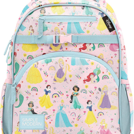 Simple Modern Medium Disney Toddler Backpack for School Girls and Boys | Kindergarten Elementary Kids Backpack | Fletcher Collection | Kids - 15" Tall | Princess Rainbows