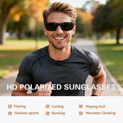 Sports Polarized Sunglasses for Men: Women UV400 Protection Wrap around Sun Glasses for Fishing Driving Cycling TR90