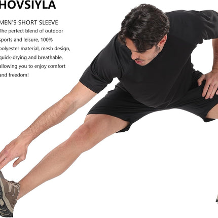 1/5 Pack Running Shirts Men Sport Tops Dry Fit Gym Wicking Athletic T Shirts Breathable Cool Workout Shirts