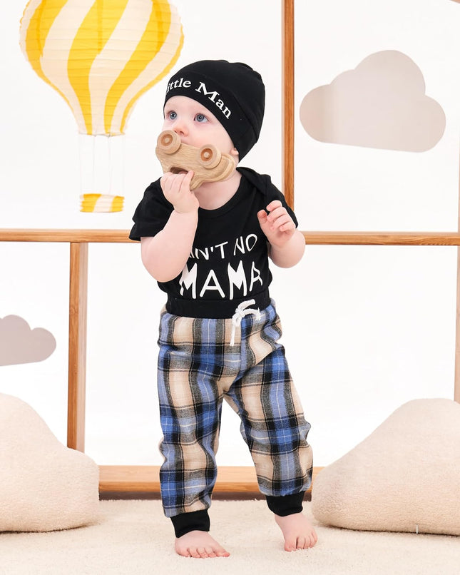 Newborn Infant Baby Boy Clothes Outfits New to the Crew Outfits Long Pants Toddler Baby Boy Clothes Set