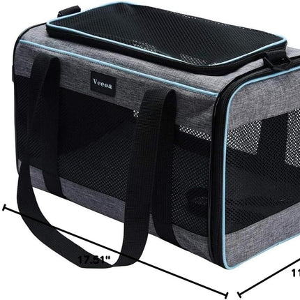 17.5X11X11 Inches Cat, Dog Carrier for Pets up to 16 Lbs, Soft-Sided Cat Bag Animal Carriers Travel Puppy Carry as a Toy of Fabric Pet Home