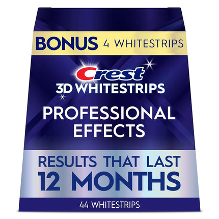 Teeth Whitening Strips,  3D Whitestrips Professional Effects, Enamel Safe Teeth Whitening Kit, 22 Treatments (44 Strips), Professional-Level Whitening, 19 Levels Whiter