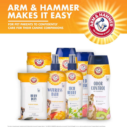 Arm and Hammer for Pets Heavy Duty Multipurpose Dog Bath Wipes, Mango Scent, Travel Size - All Purpose Wipes That Remove Odor and Refresh Dog Coat between Baths, 30 Count
