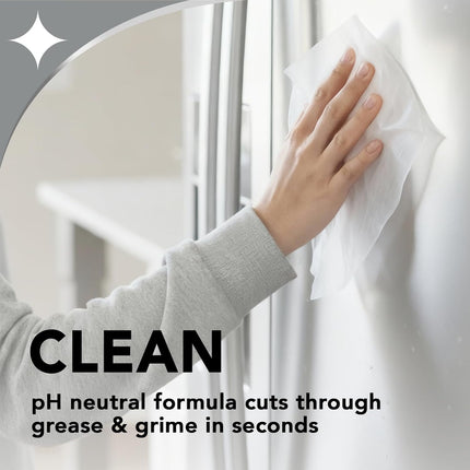 Stainless Steel Cleaner, 30 Count Wipes, Anti-Fingerprint, Removes Grease, Water Spots, Streaks & Residue, Polishing Cleaner Safe for Appliances, Chrome, Sinks & Grill Exteriors