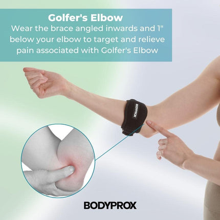 Elbow Brace 2 Pack for Tennis & Golfer'S Elbow Pain Relief | Adjustable Compression Strap Helps Ease Forearm Stress from Sports, Workouts, Work, and Daily Tasks.