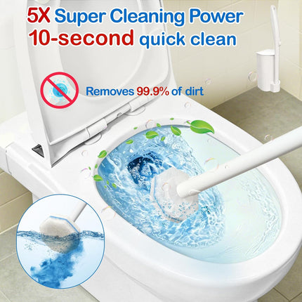 Disposable Toilet Brush Cleaning System, with 20 Pcs Brush Bowl for Clorox