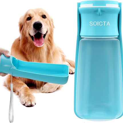 Portable Dog Small Animals Water Bottle for Walking 19 OZ or 12 OZ Pet Water Bottles for Puppy Medium Large Dogs Little Animals Water Dispenser Dog Small Animals Water Bowl