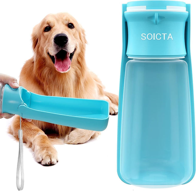 Portable Dog Small Animals Water Bottle for Walking 19 OZ or 12 OZ Pet Water Bottles for Puppy Medium Large Dogs Little Animals Water Dispenser Dog Small Animals Water Bowl