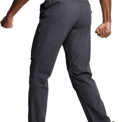 Mens Hiking Pants Lightweight Cargo Work Tactical Nylon Stretch Waterproof Quick Dry Fishing Travel Outdoor 6 Pockets