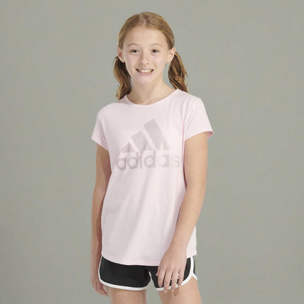 Adidas Girls' Short Sleeve Scoop Neck Tee T-Shirt