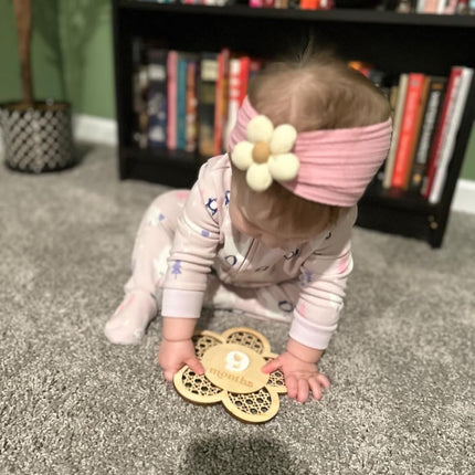 5 Pcs Baby Flower Headbands Baby Girls Nylon Headbands Soft Hairbands Hair Accessories for Newborn Infant Toddler Kids