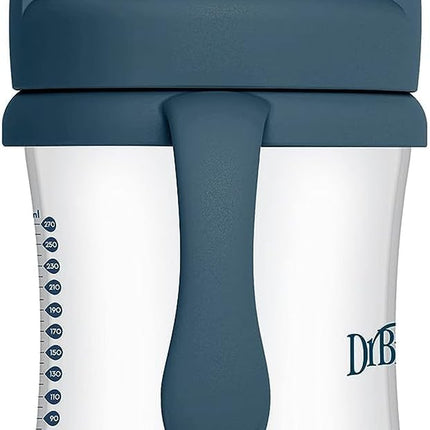 Milestones Baby'S First Straw Cup, Training Cup with Weighted Straw, 9 Oz/270 Ml, Bpa-Free, 6M+, Dark Blue, 1-Pack