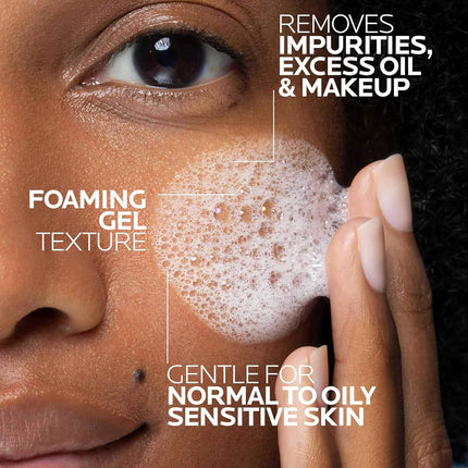 La Roche-Posay Toleriane Purifying Foaming Facial Cleanser, Oil Free Face Wash for Women & Men with Niacinamide + Ceramides, Pore Cleanser Safe for Sensitive Skin, Won’T Dry Out Skin, Soap Free, 400Ml