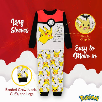 Boys' 6-Piece Snug-Fit Cotton Matching Pajama Set, Soft & Cute Pajamas for Kids