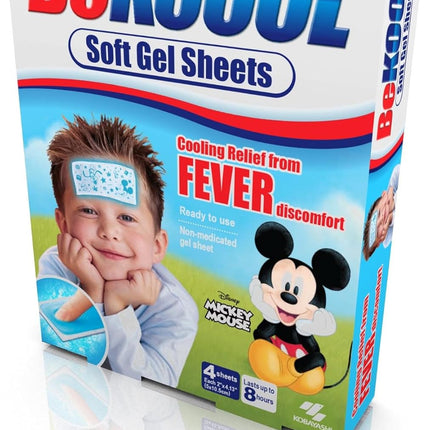BeKOOOL Kids Cooling Gel Sheets – Non-Medicated Cooling Patches for Fever Discomfort
