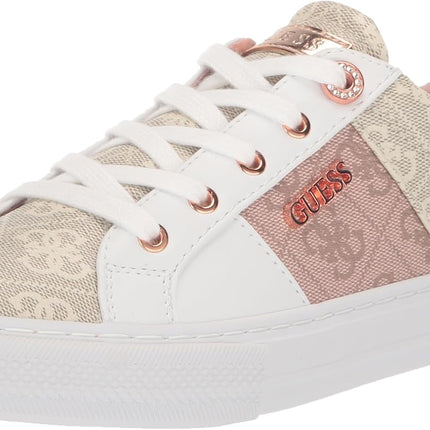 GUESS Women’s Loven Sneakers – Quilted Lace-Up Platform Fashion Shoes