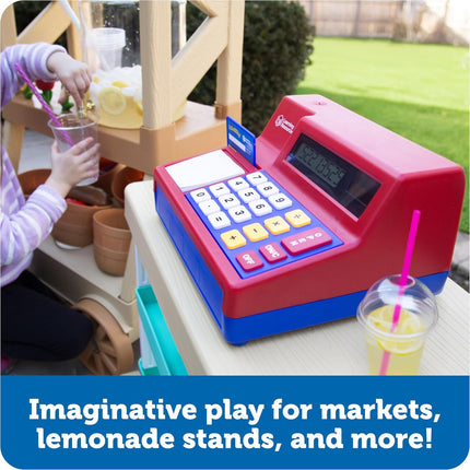 Pretend & Play Calculator Register Toy - Kids Play Set & Credit Card Toy, Register for Kids, Pretend Grocery Store Shopping Playset for Toddlers, Teaching Math Set