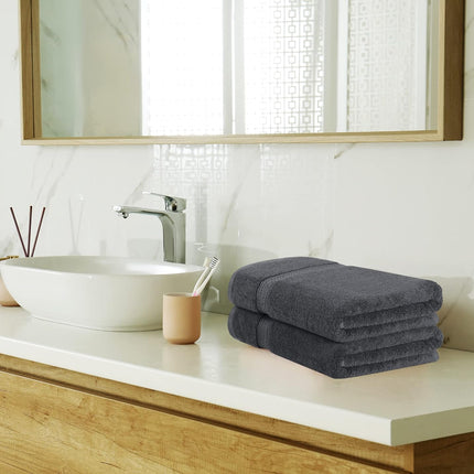 Utopia Towels 8 Piece Luxury Towel Set – Majestic Plush, Super Absorbent & Quicker-To-Dry, Thick 100% Ring Spun Cotton Towels for Bathroom, Spa & Hotel – 2 Bath, 2 Hand, 4 Washcloths, Grey