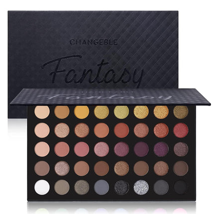 UCANBE 40-Color Eyeshadow Palette – Matte, Shimmer & Metallic Eye Makeup, Colorful & Neutral Variations
