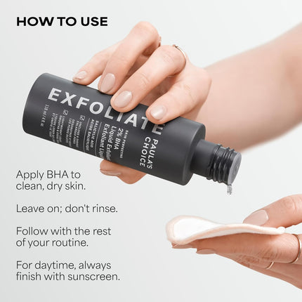 Paula’s Choice Skin Perfecting 2% BHA Liquid Exfoliant – Salicylic Acid Face Exfoliator for Clogged Pores, Blackheads & Fine Lines, Fragrance-Free Facial Treatment