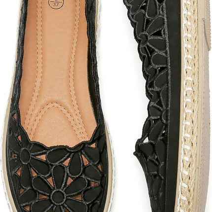 HEAWISH Women’s Daisy Ballet Flats – Round Toe Slip-On Casual Walking Shoes